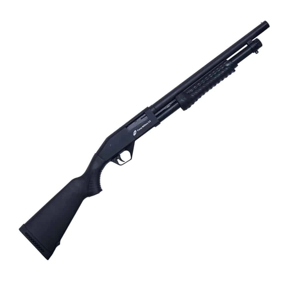 ESPINGARDA PUMP CBC MILITARY 3.0 CAL. 12 (CF) 16" SEM ACESSÓRIOS